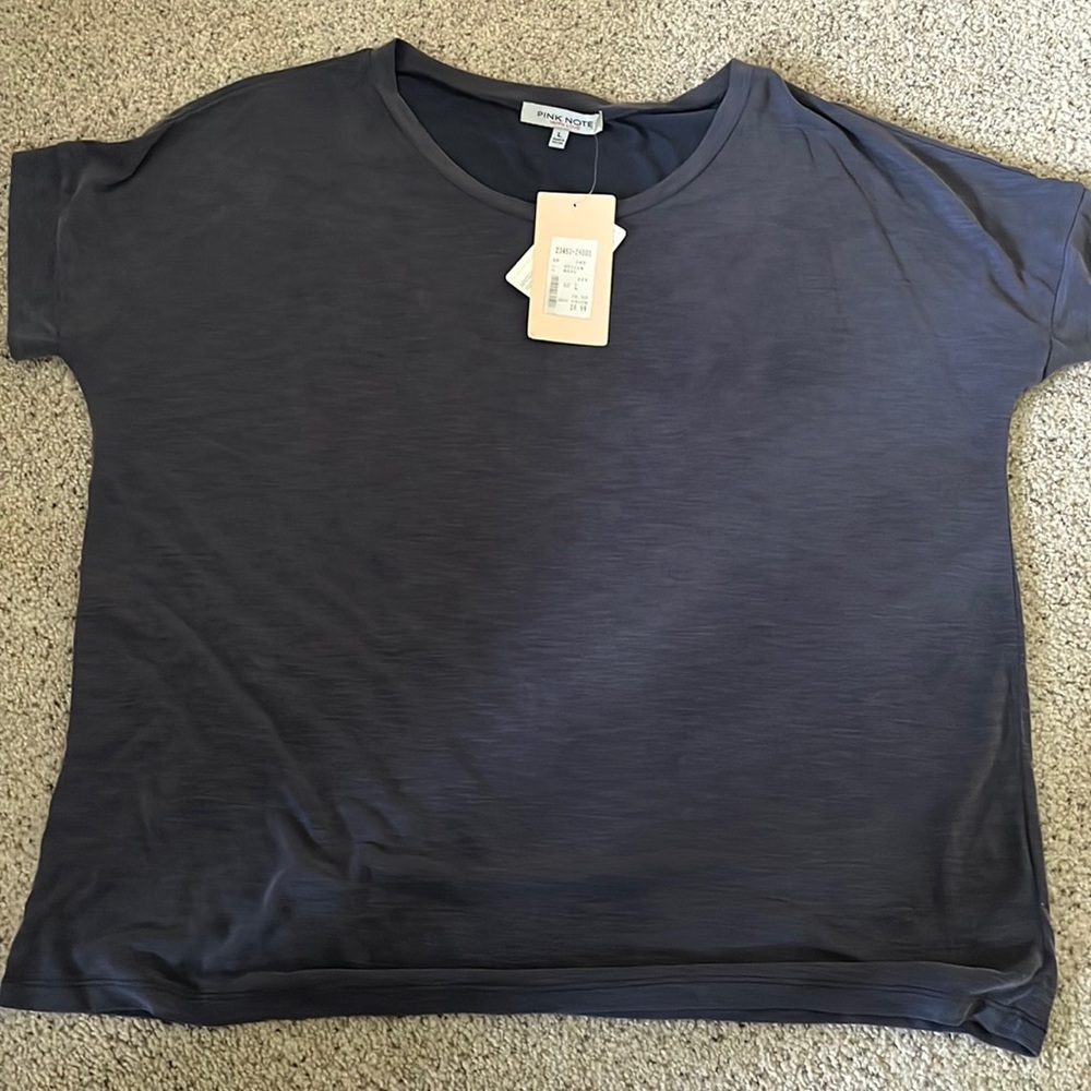 Pink Note With Love short sleeve shirt. Large, NWT